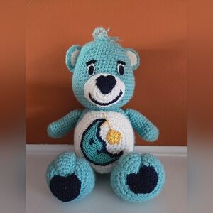 Handmade Crochet Carebear - Bedtime Bear